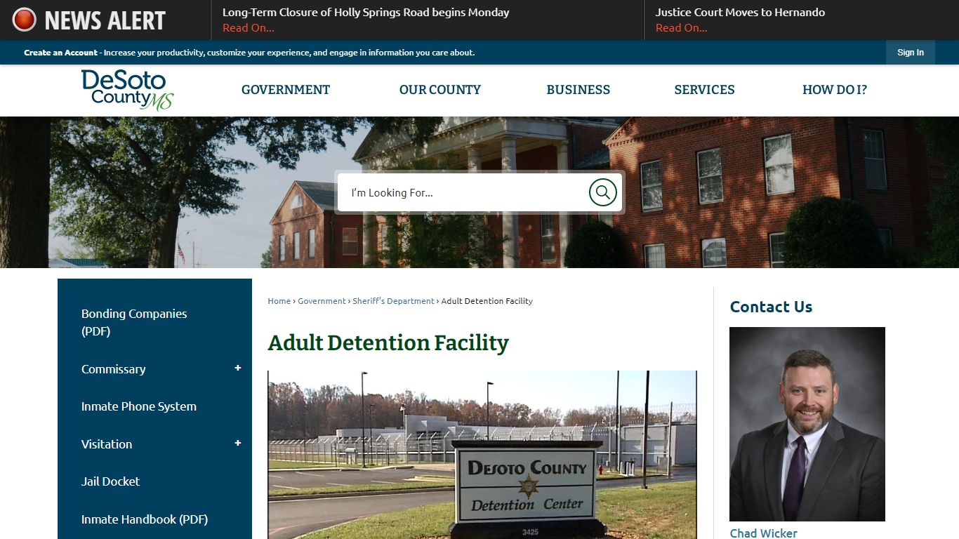 Adult Detention Facility | DeSoto County, MS - Official ...